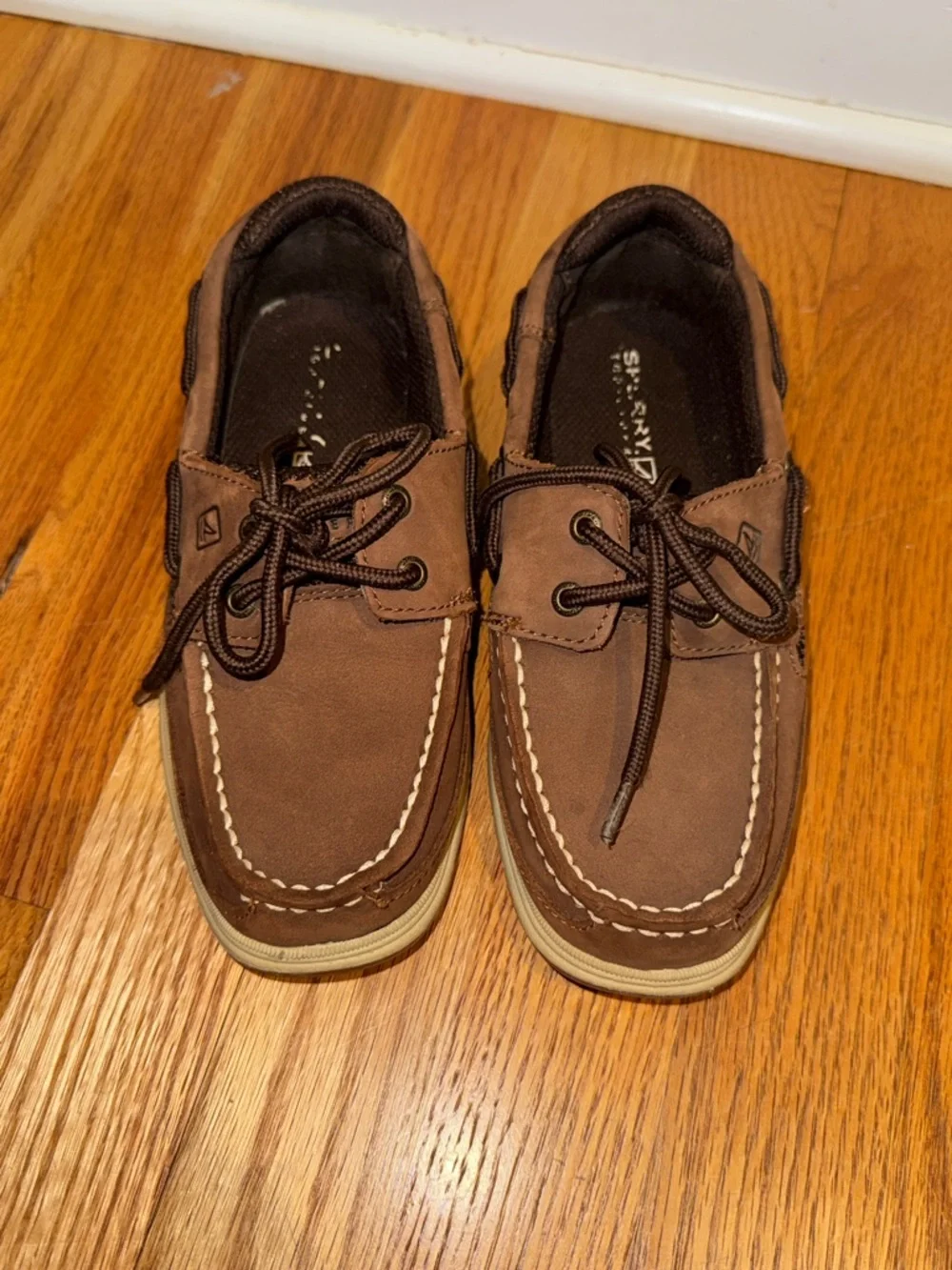 Sperry Brown Leather Moc Toe‎ Boat Shoes